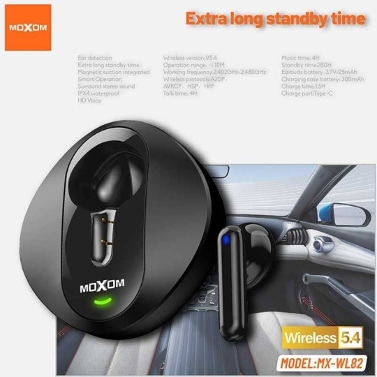 هندزفری بلوتوثی تک گوش موکسوم مدل MOXOM MX-WL82