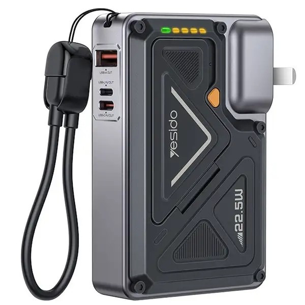 پاور بانک و شارژر دیواری10 هزار 22.5 وات یسیدو مدل Yesido YP89 PD