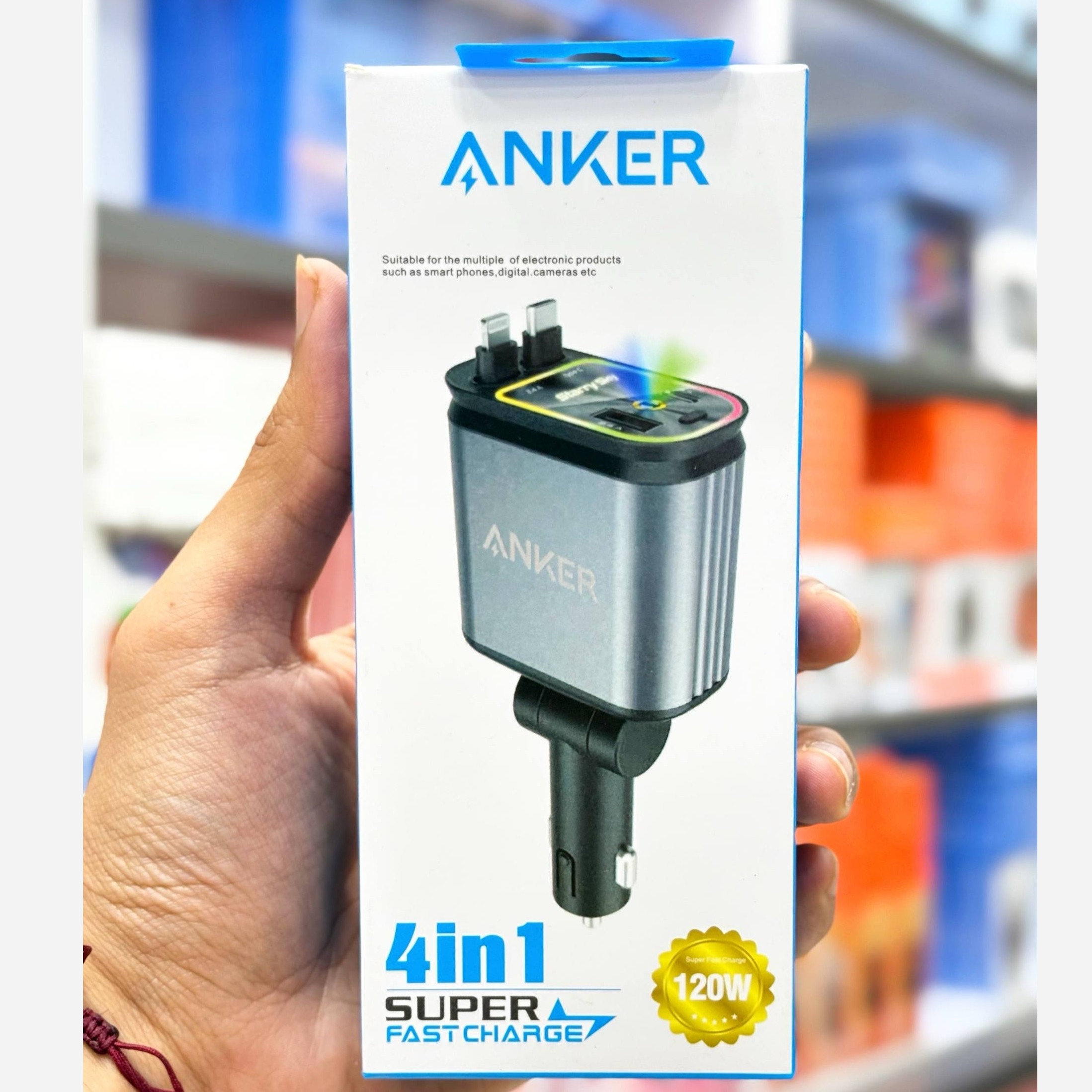 شارژر فندکی 120 وات انکر مدل ANKER 4IN 1