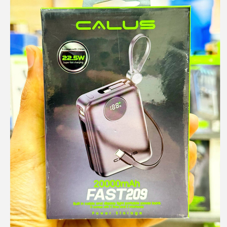 پاوربانک مینی 20 هزار میلی آمپر کالوس مدل CALUS FAST-209