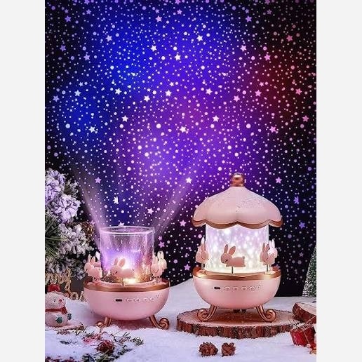 چراغ خواب پروژکتور خرگوشی Bunny Carousel Projector Night Light WH-E11
