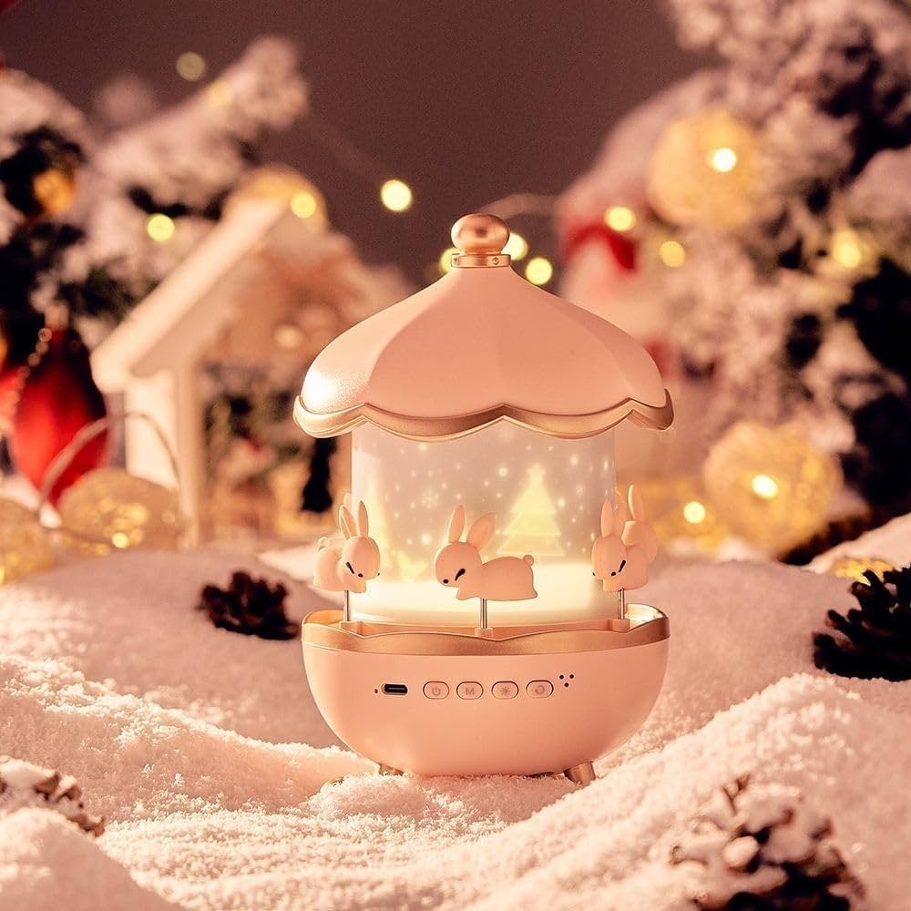 چراغ خواب پروژکتور خرگوشی Bunny Carousel Projector Night Light WH-E11