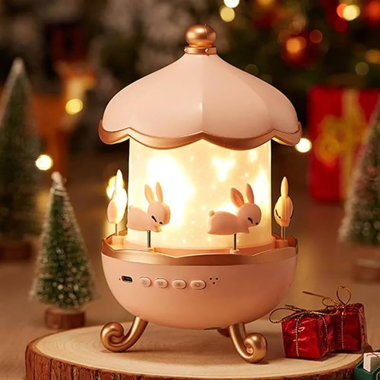 چراغ خواب پروژکتور خرگوشی Bunny Carousel Projector Night Light WH-E11