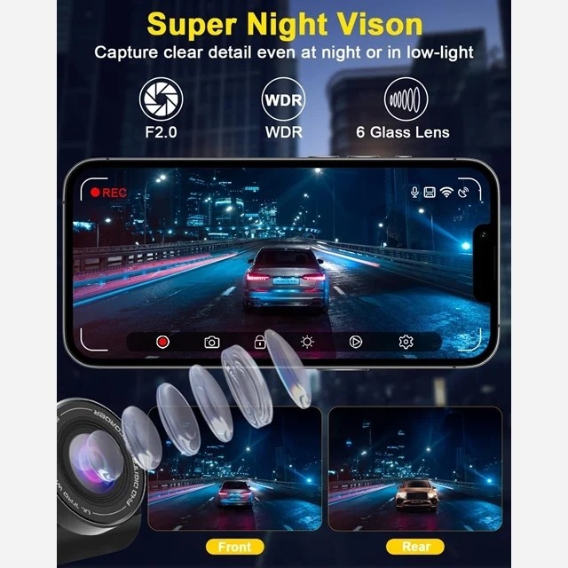 دوربین ثبت وقایع و جی پی اس خودرو discavery car dash cam 4k ultra