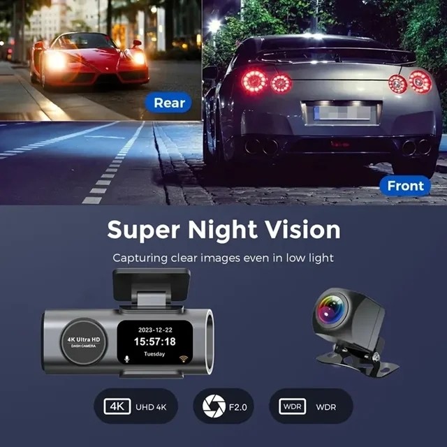 دوربین ثبت وقایع و جی پی اس خودرو discavery car dash cam 4k ultra