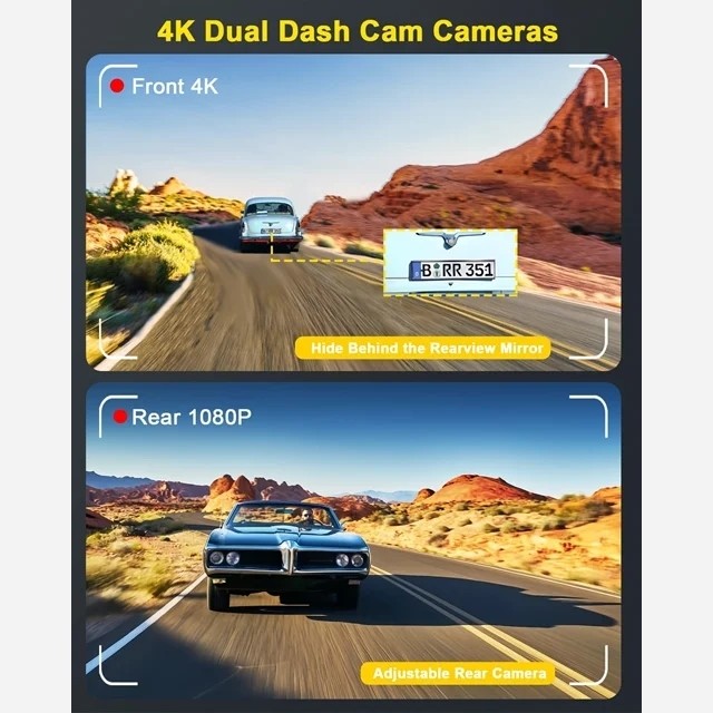 دوربین ثبت وقایع و جی پی اس خودرو discavery car dash cam 4k ultra
