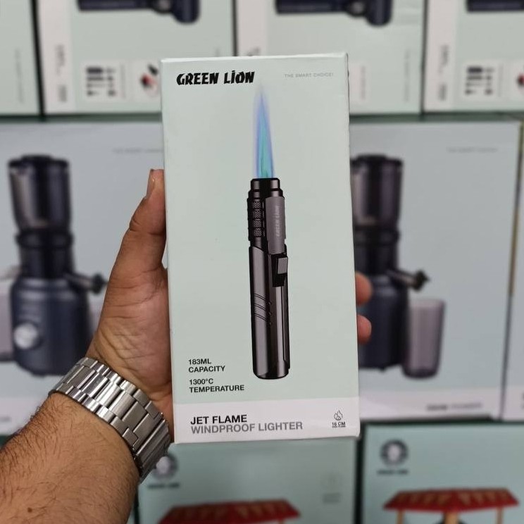 فندک ضد باد شعله جت گرین لاین Green Lion Jet Flame Windproof Lighter