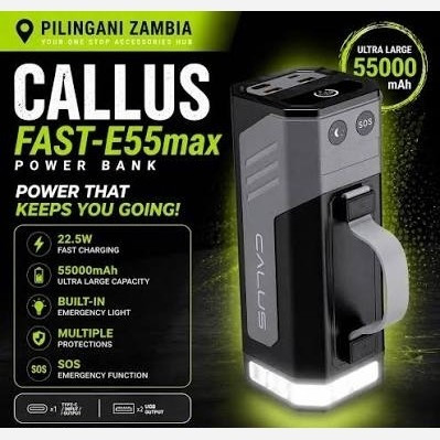 پاوربانک اورجینال 55 هزار میلی آمپر مدل CALUS FAST-E55MAX