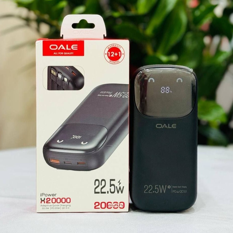 پاوربانک اورجینال 20 هزار میلی آمپر مدل OALE X20000