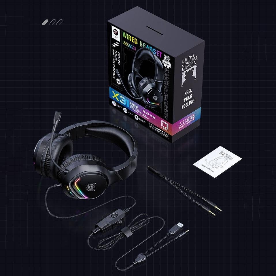 هدفون گیمینگ اورجینال اونیکما مدل ONIKUMA X31