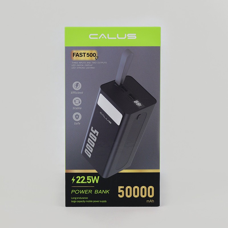 پاوربانک 50 هزار میلی آمپر کالوس مدل CALUS FAST 500