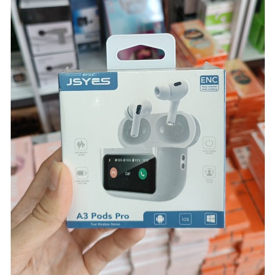 هندزفری بلوتوثی هوشمند همراه با نمایشگر لمسی JSYES A3 PODS PRO