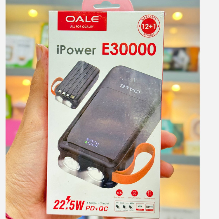 پاور بانک 30 هزار میلی آمپر مدل OALE IPOWER E30000