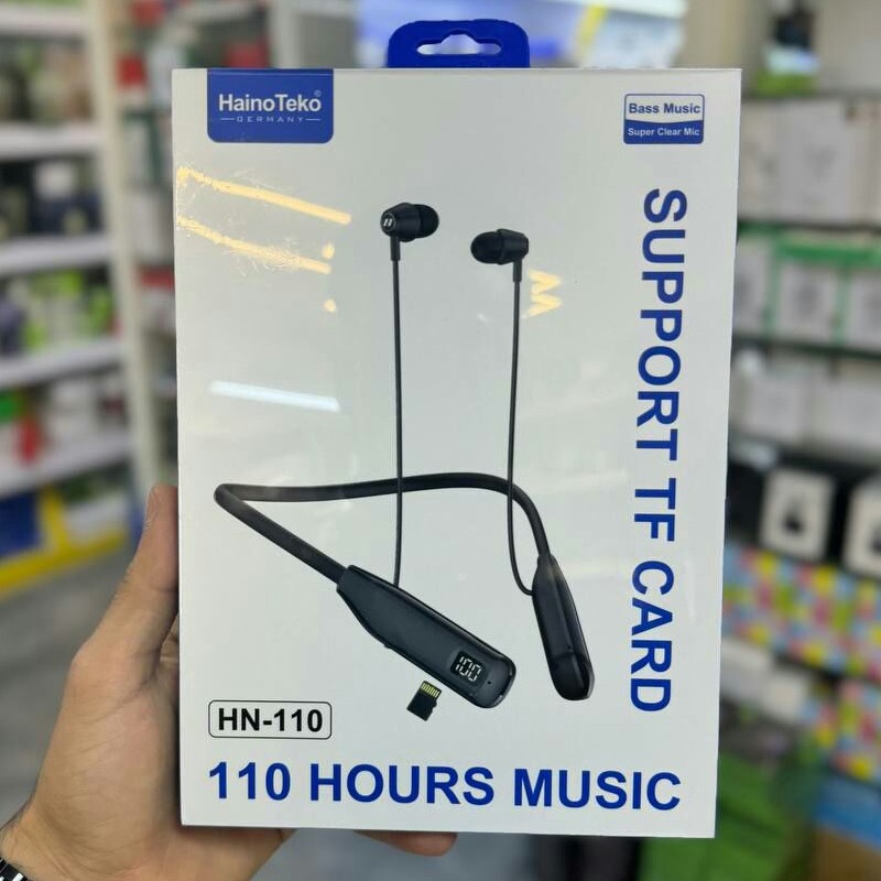 هندزفری بلوتوثی گردنی هاینو تکو HAINO TEKO NECKBAND WIRELESS EARPHONES HN-110