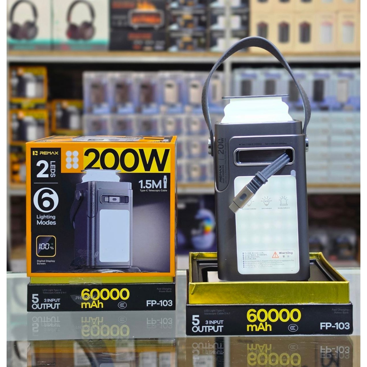 پاوربانک 200 وات ظرفیت 60 هزار میلی آمپر ریمکس مدل REMAX FP103