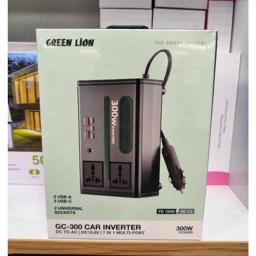 اینورتر خودرو گرین لاین Green Lion مدل GC-300 توان 300 وات