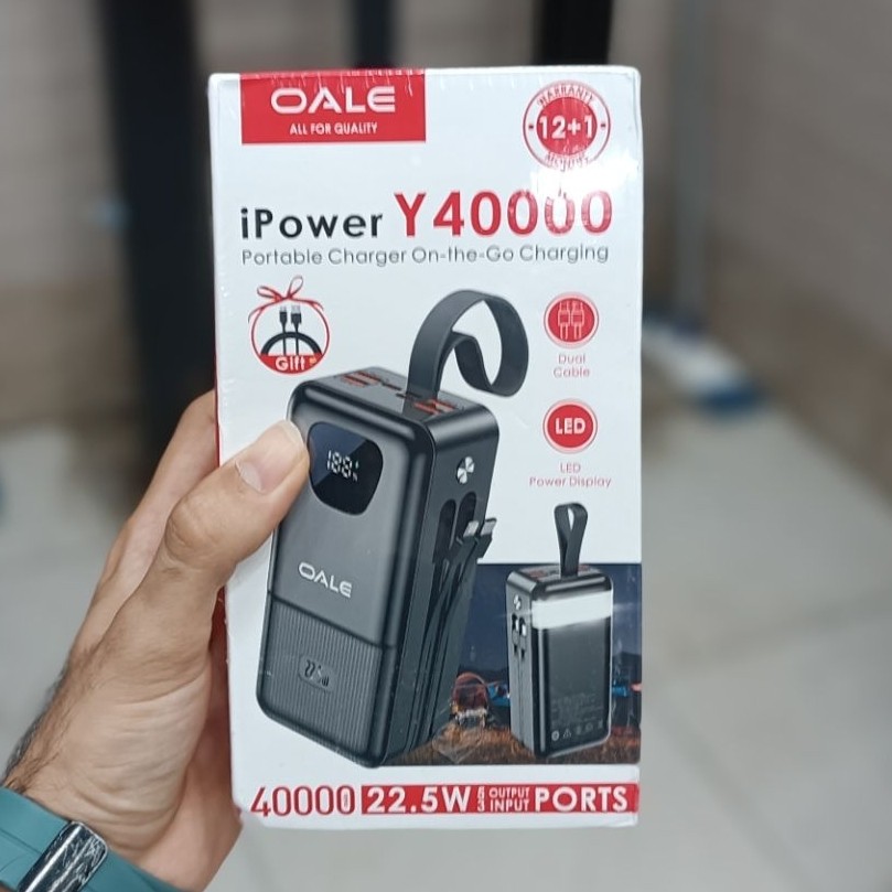 پاوربانک 40 هزار سوپرفست شارژ مدل OALE IPOWER Y40000