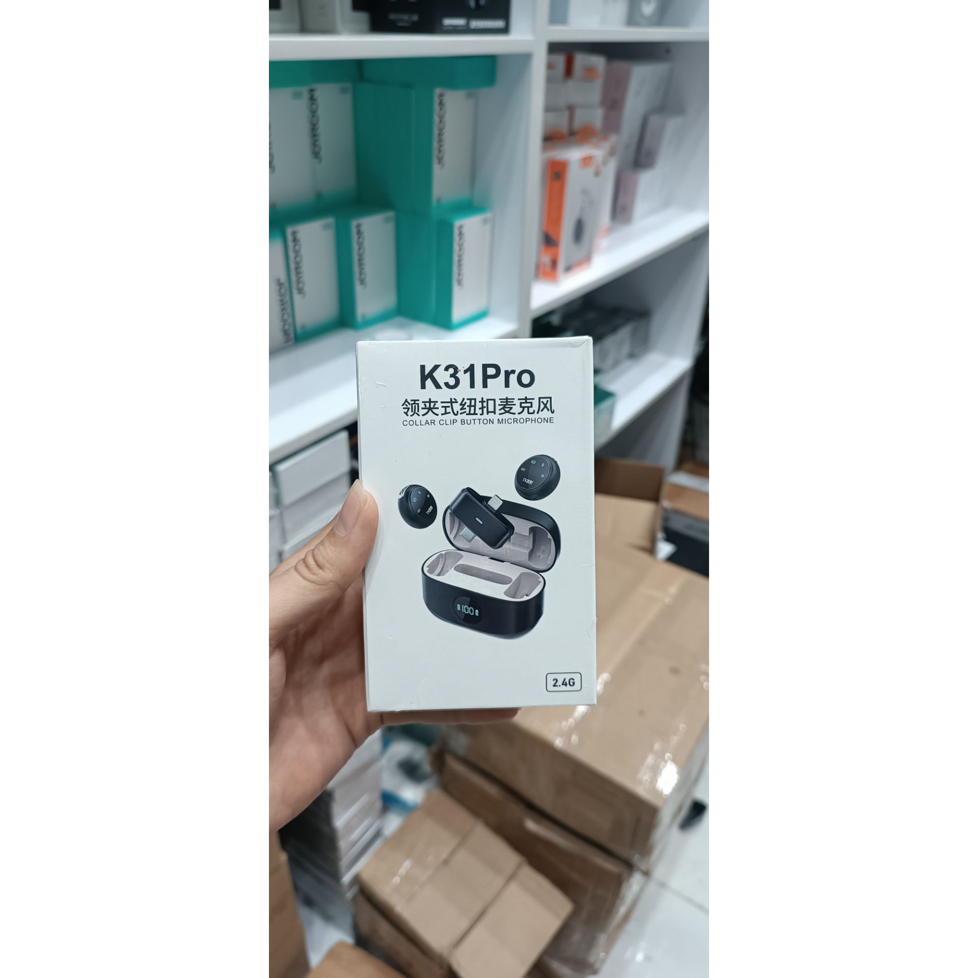 میکروفون یقه ای دو کاربره تایپ سی و لایتنینگ K31 PRO