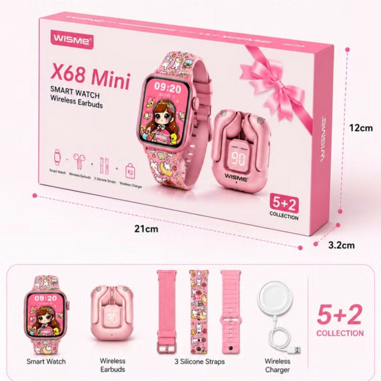 ساعت هوشمند دخترانه فانتزی پرطرفدار برند ویسمی مدل X67 MINI