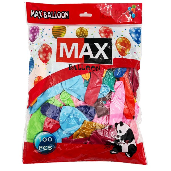 بادکنک ساده مکس MAX بسته 100 عددی