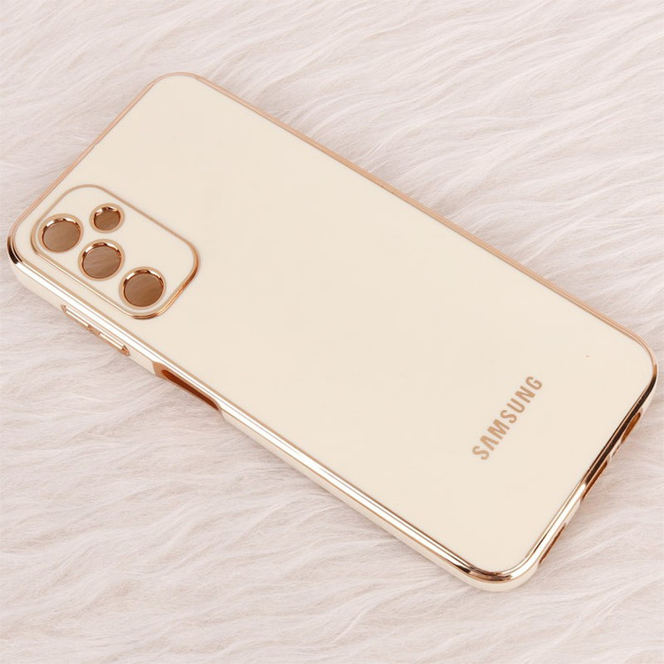 قاب گوشی ژله ای مای کیس گلد لاین دور طلایی براق محافظ لنز دار برای گوشی Samsung galaxy A14 4G-5G