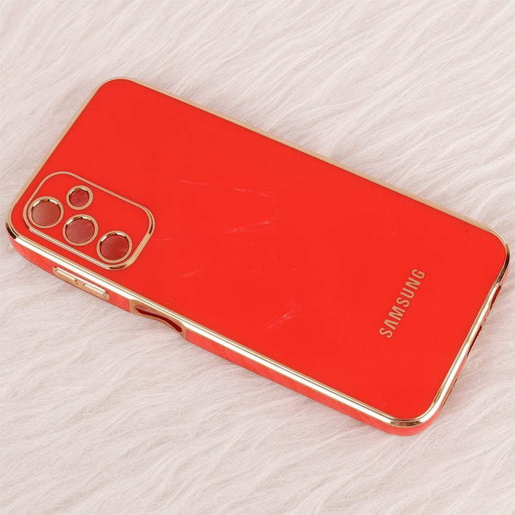 قاب گوشی ژله ای مای کیس گلد لاین دور طلایی براق محافظ لنز دار برای گوشی Samsung galaxy A14 4G-5G