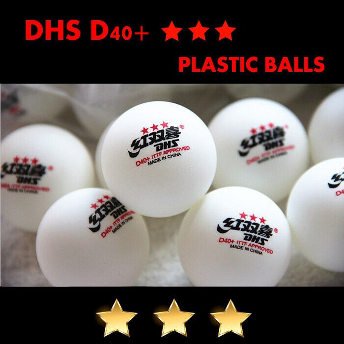 توپ پینگ پنگ اورجینال سه ستاره دی اچ اس DHS مدل CD40A،دارای قطر استاندارد جدید 40+ میلی متر،سری حرفه ای،بسته 1 عددی