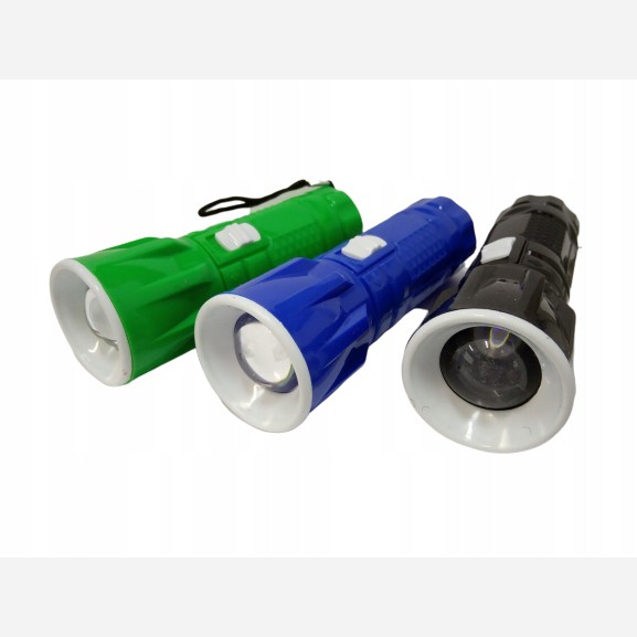 چراغ قوه بند دار پلاستیکی زوم دار (قابلیت تنظیم کانون) برند SOOYA مدل SY-306 قابل استفاده در باغ،خودرو،کوهنوردی و...