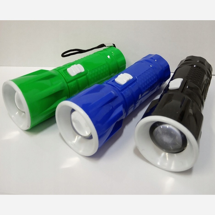چراغ قوه بند دار پلاستیکی زوم دار (قابلیت تنظیم کانون) برند SOOYA مدل SY-306 قابل استفاده در باغ،خودرو،کوهنوردی و...
