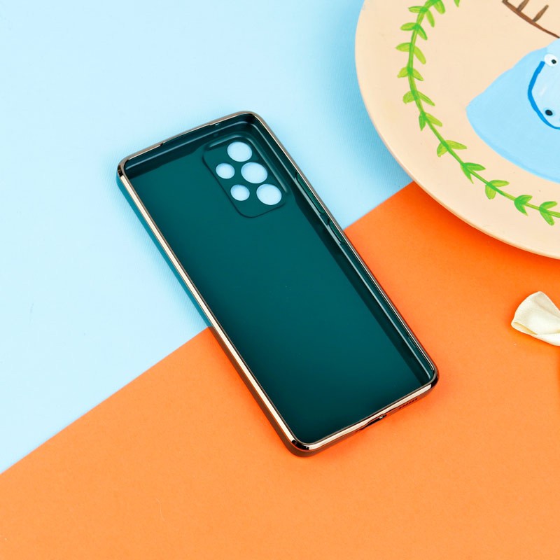 قاب گوشی ژله ای مای کیس گلد لاین دور طلایی براق محافظ لنز دار برای گوشی Samsung Galaxy A53 5g