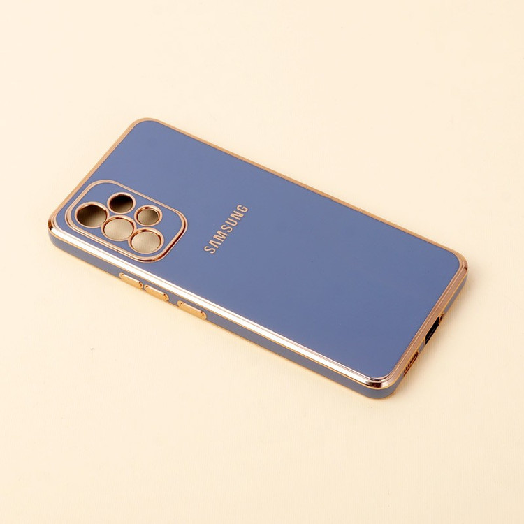 قاب گوشی ژله ای مای کیس گلد لاین دور طلایی براق محافظ لنز دار برای گوشی Samsung Galaxy A53 5g