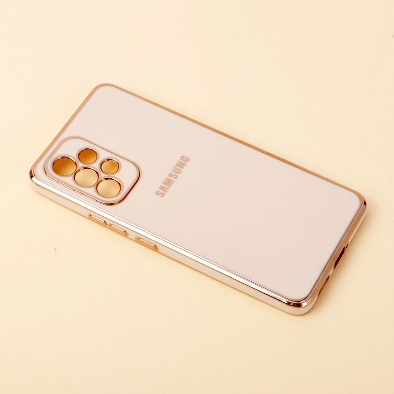 قاب گوشی ژله ای مای کیس گلد لاین دور طلایی براق محافظ لنز دار برای گوشی Samsung Galaxy A53 5g