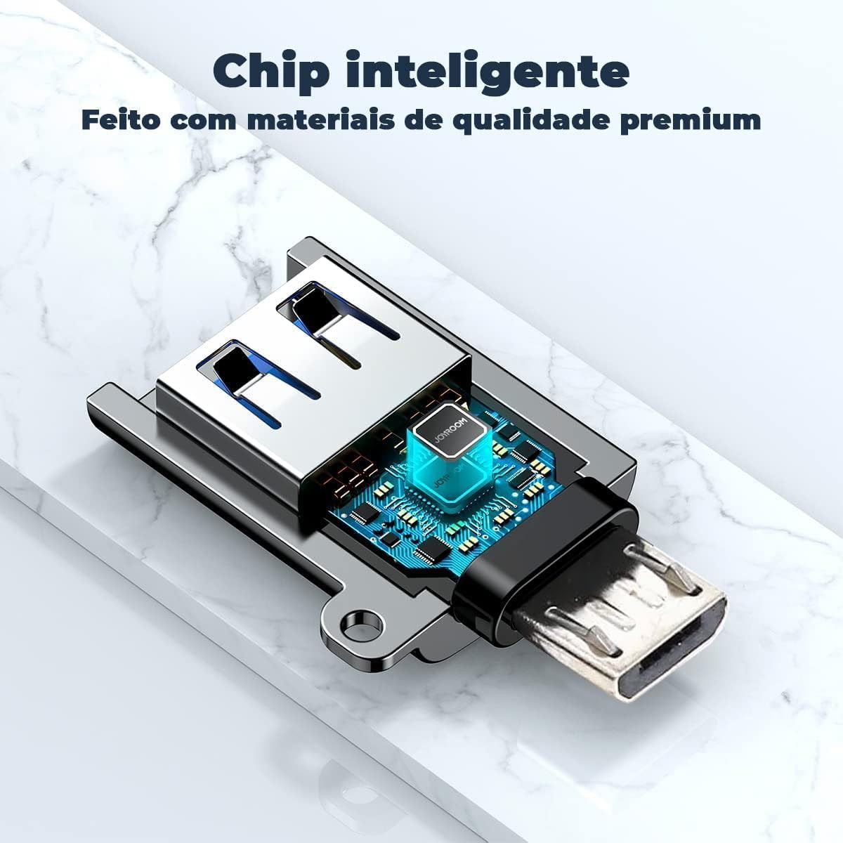 تبدیل او تی جی OTG میکرو به USB جویروم Joyroom S-H153،مناسب جهت اتصال کیبورد،موس،دسته بازی،فلش مموری و... (تبدیل otg)