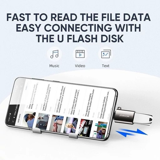تبدیل او تی جی OTG تایپ سی به USB جویروم Joyroom S-H151،مناسب جهت اتصال کیبورد،موس،دسته بازی،فلش مموری و... (تبدیل otg)