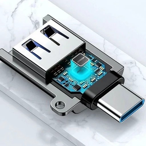 تبدیل او تی جی OTG تایپ سی به USB جویروم Joyroom S-H151،مناسب جهت اتصال کیبورد،موس،دسته بازی،فلش مموری و... (تبدیل otg)