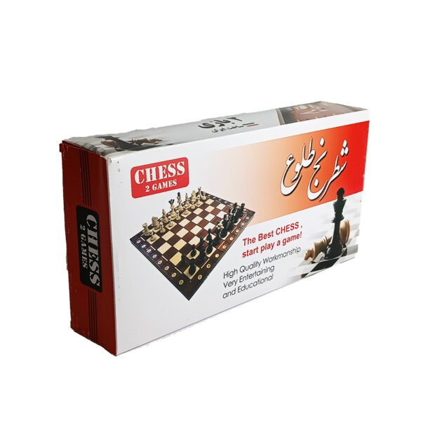 بازی فکری شطرنج جعبه ای 2 کاره (2 بازی) برند طلوع