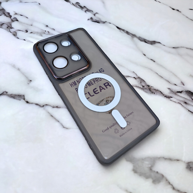 قاب ژله ای شفاف محافظ لنزدار CLEAR مناسب برای گوشی موبایل Redmi Note 13 Pro 4G-Poco M6 Pro 4G