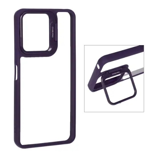 قاب شفاف مدل Case Pro استند شو مناسب برای Xiaomi Redmi 13C-Poco C65