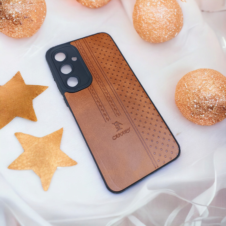 قاب چرمی انعطاف پذیر محافظ لنزدار مدل CANARY مناسب برای گوشی Samsung Galaxy A35 5G