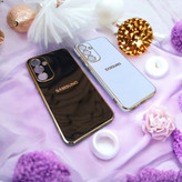 قاب گوشی ژله ای مای کیس گلد لاین دور طلایی براق محافظ لنز دار برای گوشی Samsung Galaxy A35 5G