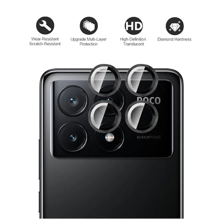 محافظ لنز دوربین مدل رینگی مناسب برای گوشی Xiaomi Poco X6 Pro 5G