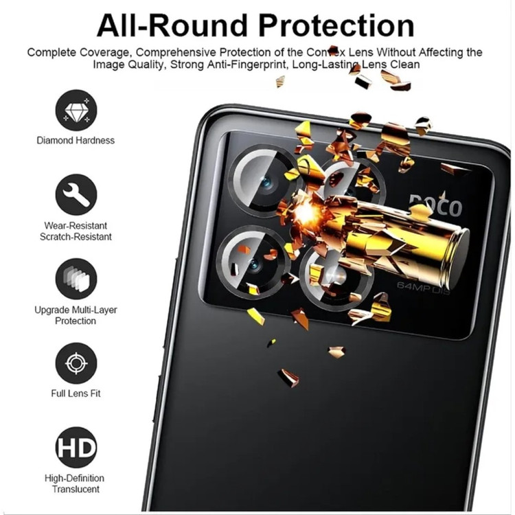 محافظ لنز دوربین مدل رینگی مناسب برای گوشی Xiaomi Poco X6 Pro 5G