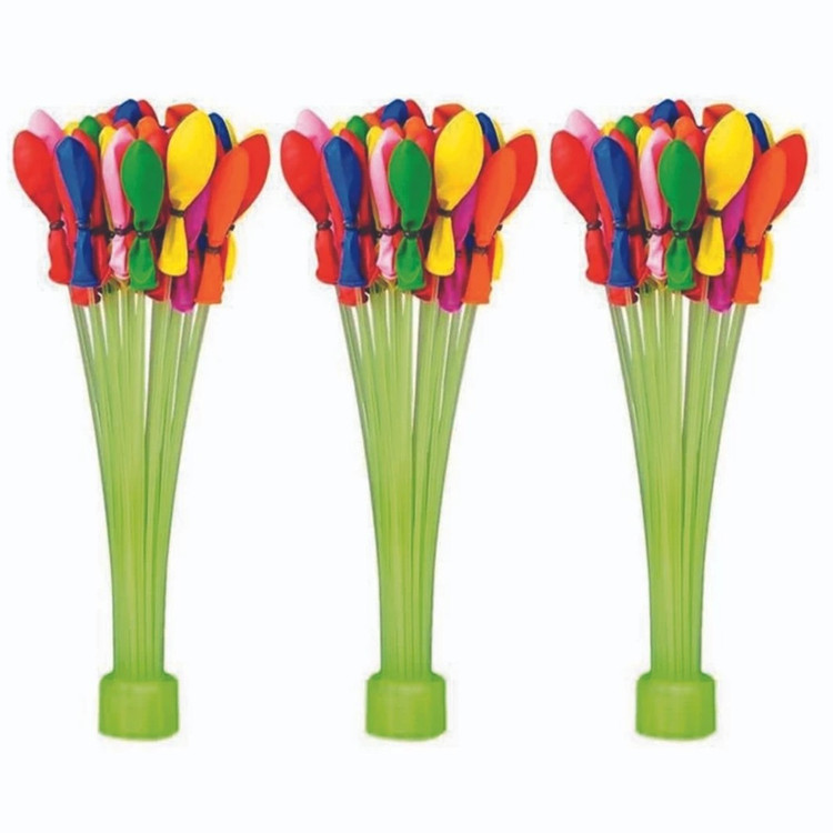 ابزار شوخی بادکنک آبی مدل happy baby balloons مجموعه 111 عددی،همراه با رابط اتصال به شلنگ