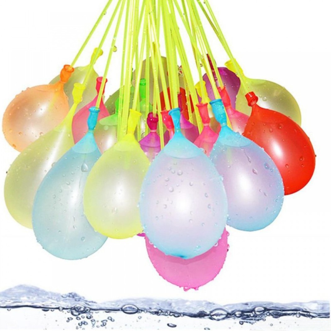 ابزار شوخی بادکنک آبی مدل happy baby balloons مجموعه 111 عددی،همراه با رابط اتصال به شلنگ
