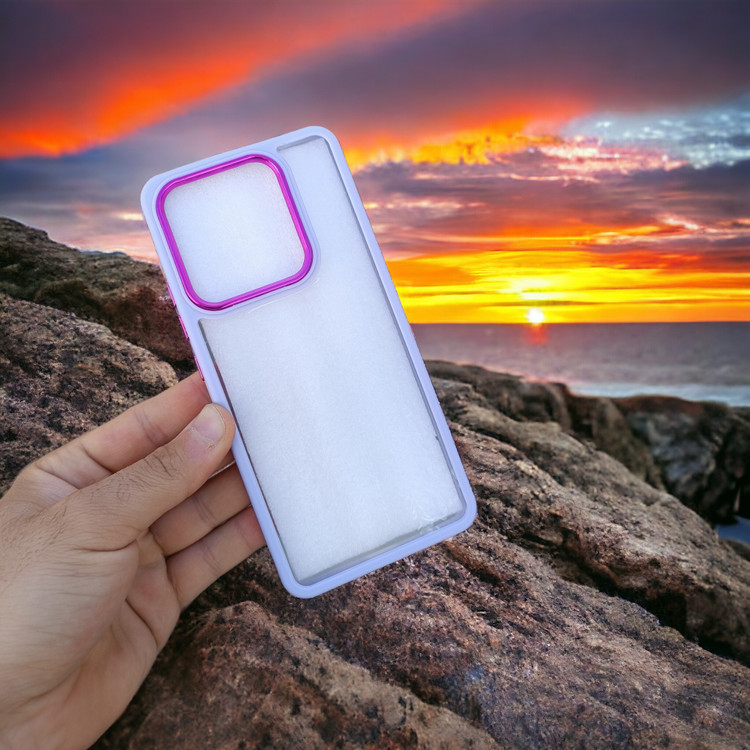 کاور شفاف دکمه فلزی مدل New Skin مناسب برای گوشی موبایل Redmi Note 13 4g