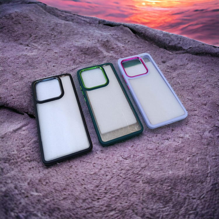 کاور شفاف دکمه فلزی مدل New Skin مناسب برای گوشی موبایل Redmi Note 13 4g