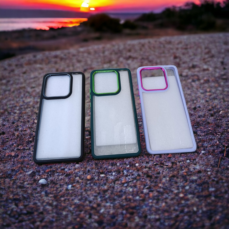 کاور شفاف دکمه فلزی مدل New Skin مناسب برای گوشی موبایل Redmi Note 13 4g