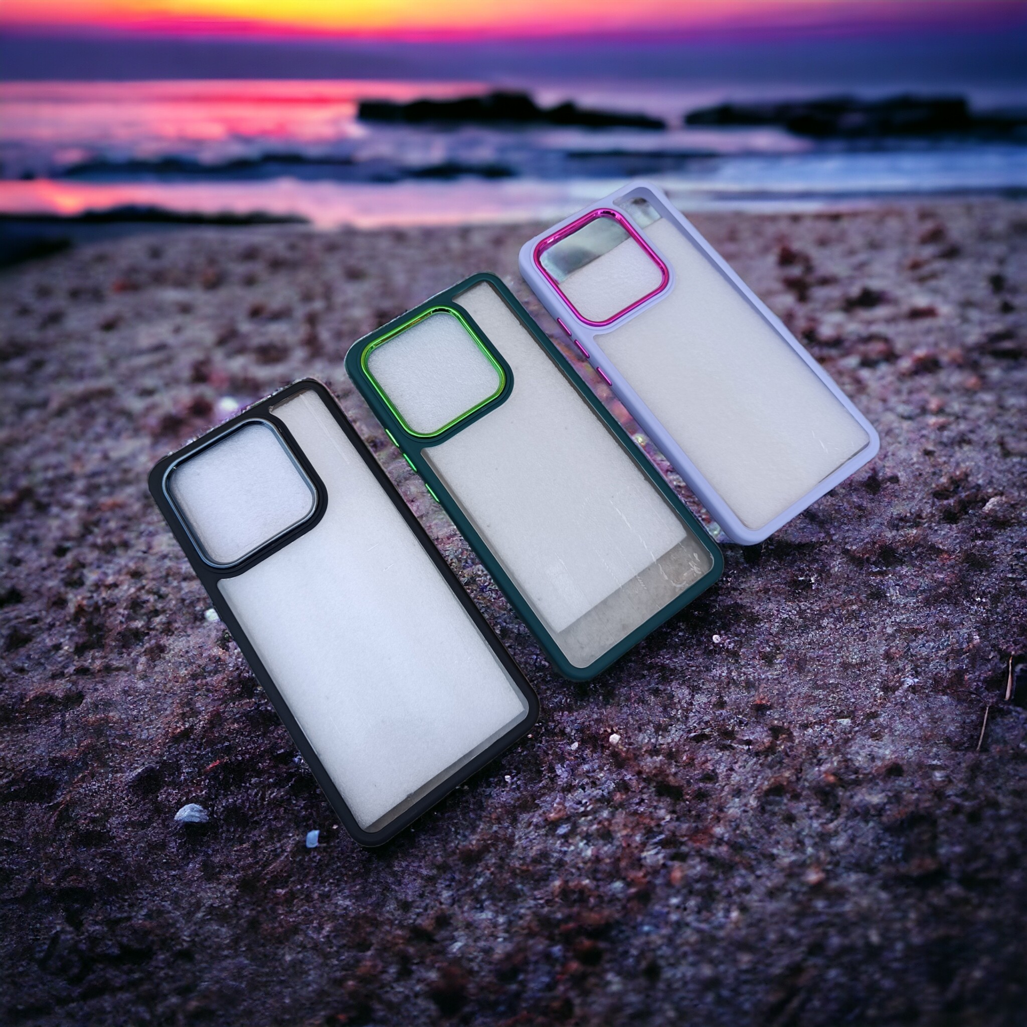 کاور شفاف دکمه فلزی مدل New Skin مناسب برای گوشی موبایل Redmi Note 13 4g