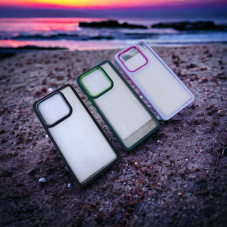 کاور شفاف دکمه فلزی مدل New Skin مناسب برای گوشی موبایل Redmi Note 13 4g