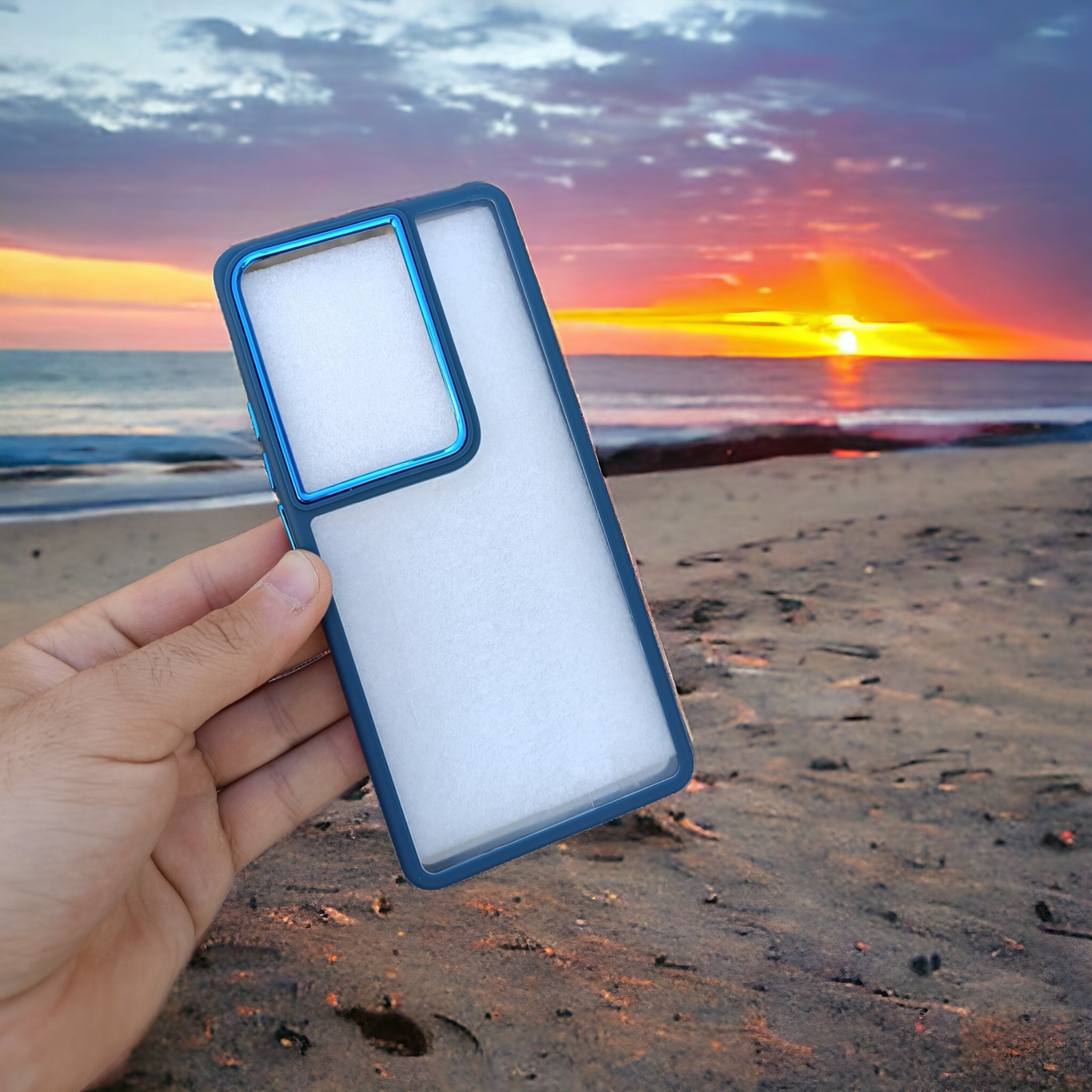 کاور شفاف دکمه فلزی مدل New Skin مناسب برای گوشی موبایل Redmi Note 13 Pro 4G-Poco M6 Pro 4G
